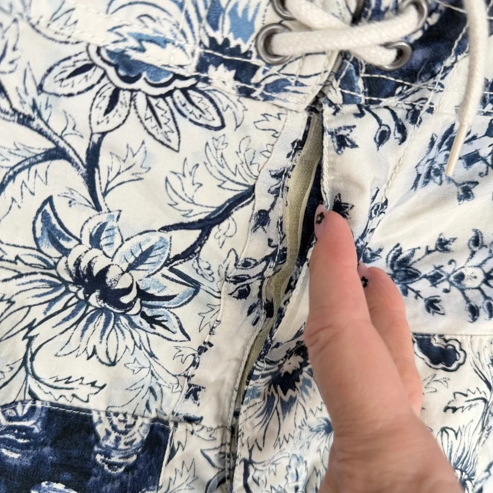 Polo Ralph Lauren Mens 40 Patchwork Bandana Paisley Board Shorts Blue Cotton Y2K
